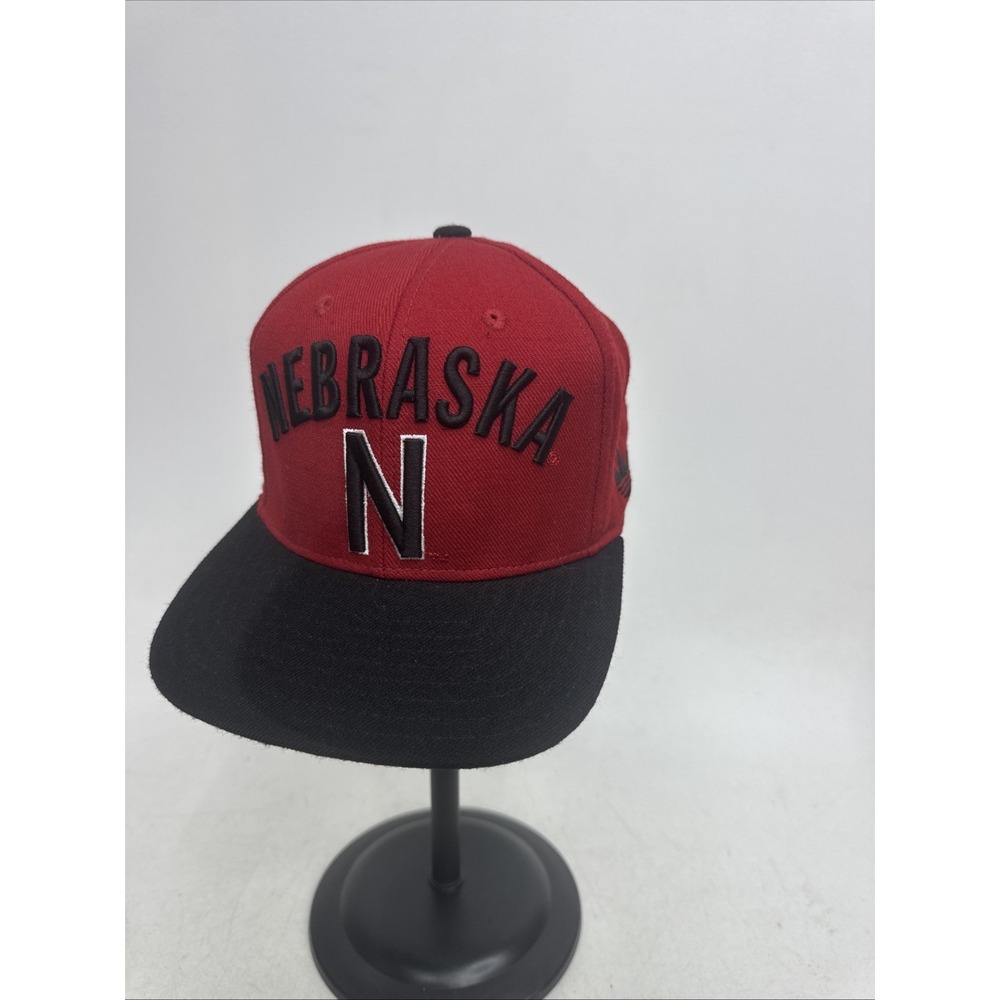 adidas Nebraska Red/Black Special Edition Adjustable Snapback Hat / Cap